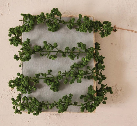 72"L x 2-3/4"H Flocked Foam Ball Garland, Green