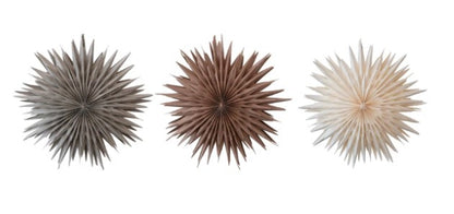 Recycled Paper Folding Snowflake Ornament w/ LED Light String, 3 Colors