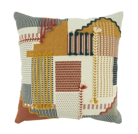 Patchwork Lace Applique Pillow Cover